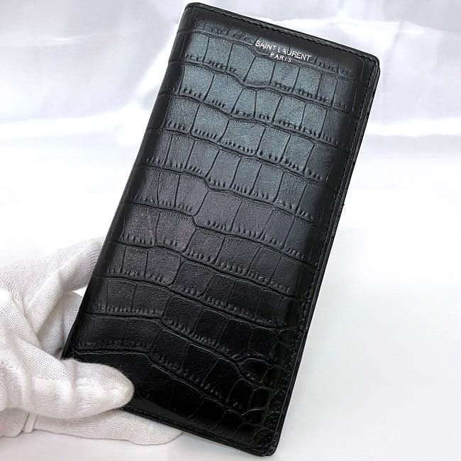 Saint Laurent Folding Long Wallet Ec22840 Black 369303