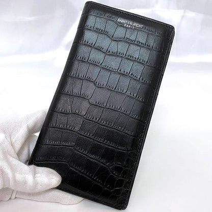 Saint Laurent Folding Long Wallet Ec22840 Black 369303