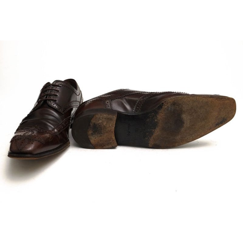 Louis Vuitton Shoes Business Men Leather Dark Brown — view 7
