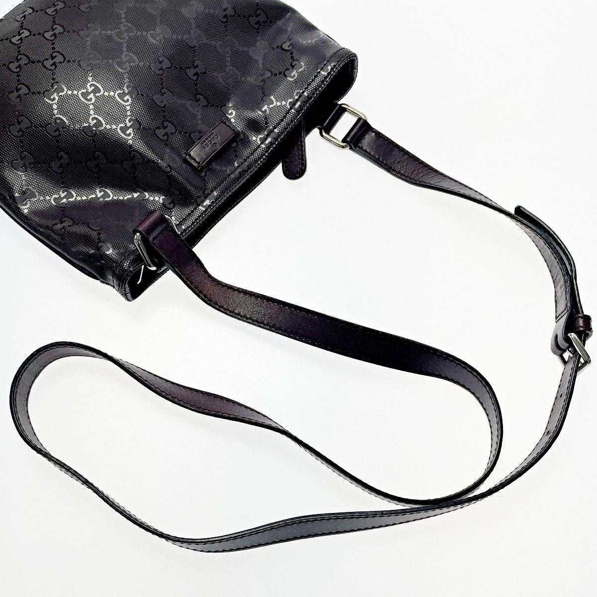 Gucci GG Implement 201533 Brown Shoulder Bag Women's Silver Hardware