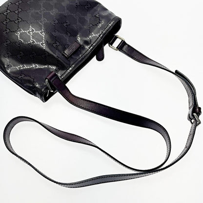 Gucci GG Implement 201533 Brown Shoulder Bag Women's Silver Hardware