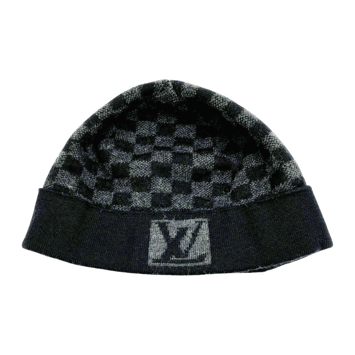 Louis Vuitton Knit Cap Hat Wool Black
