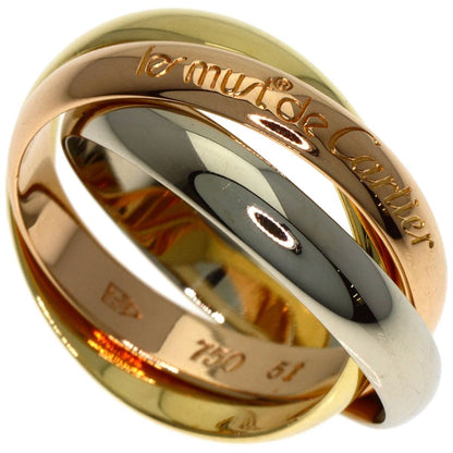 Cartier Trinity 51 Ring 18K Yellow Gold White Pink