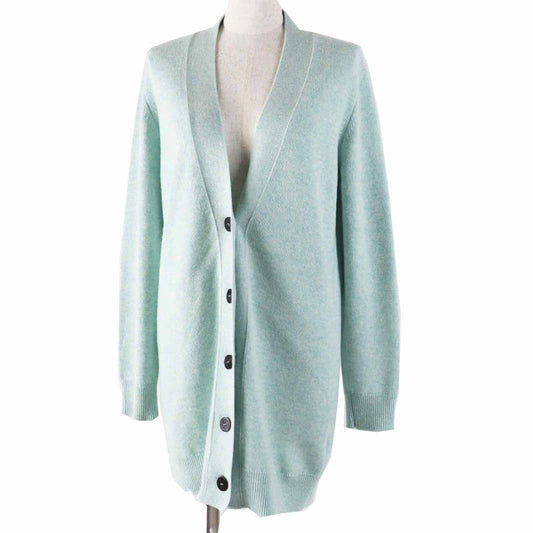 Hermes 2021 100% Cashmere Long Length Knitted Cardigan With Serie Buttons