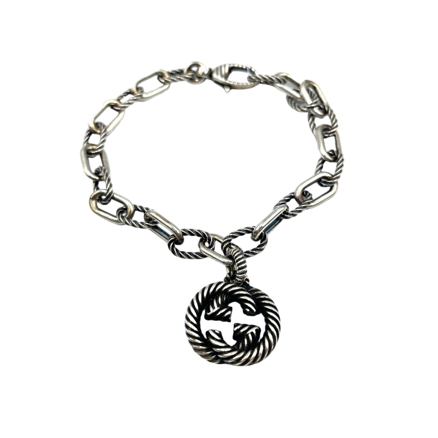 Gucci Interlocking Silver Bracelet