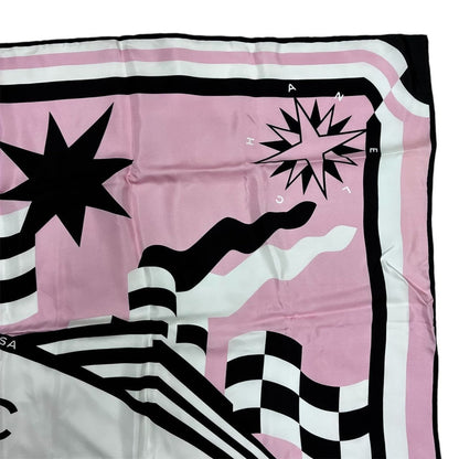 Chanel Large Scarf CC Logo Silk Pink — view 4