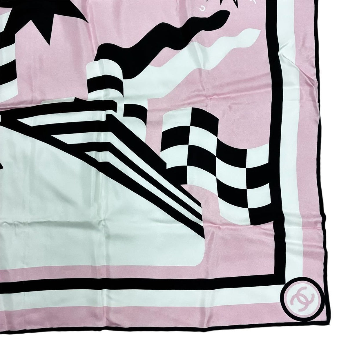 Chanel Large Scarf CC Logo Silk Pink — view 5