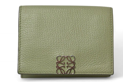 Loewe Wallet Loewe Trifold Mini Wallet Anagram Trifold Green Rosemary