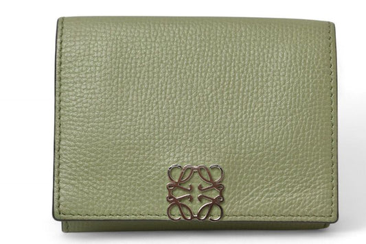 Loewe Wallet Loewe Trifold Mini Wallet Anagram Trifold Green Rosemary