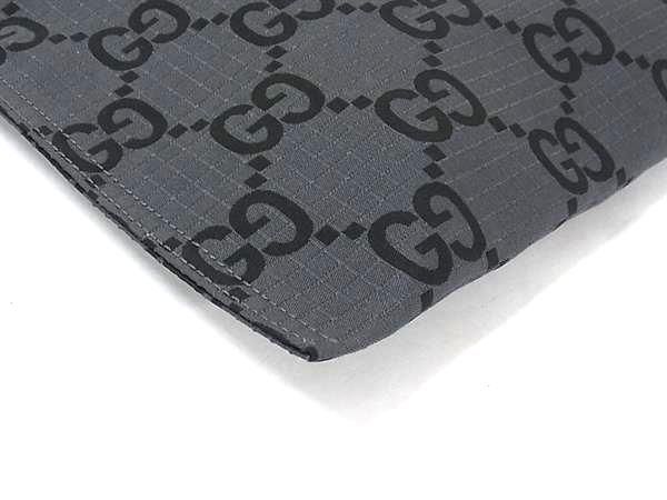 Gucci 770662 GG Pattern GG Canvas Clutch Bag Second Bag Men's Grey And Black