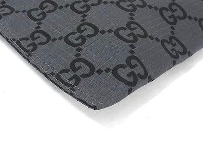 Gucci 770662 GG Pattern GG Canvas Clutch Bag Second Bag Men's Grey And Black