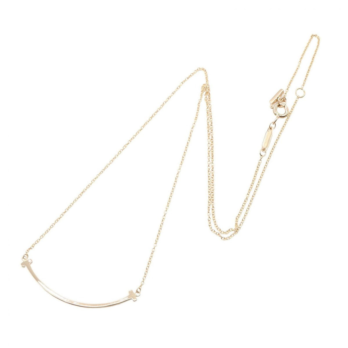 Tiffany & Co Necklace T Smile Small 40.5 18k Pink Gold — view 2