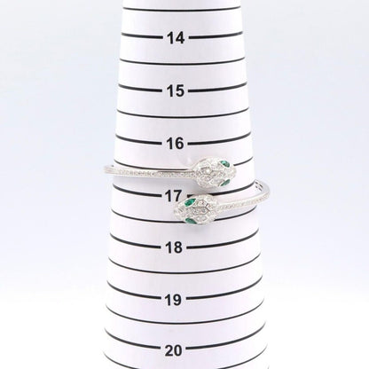 Bvlgari Bracelet Serpenti Sedutto Ri Emerald Diamond 17 cm 18k White Gold — view 6