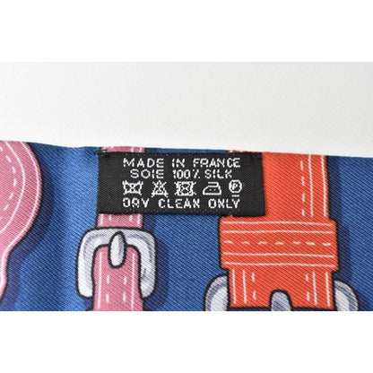 Hermes Twirly Scarf Belt Motif Blue Multi — view 4