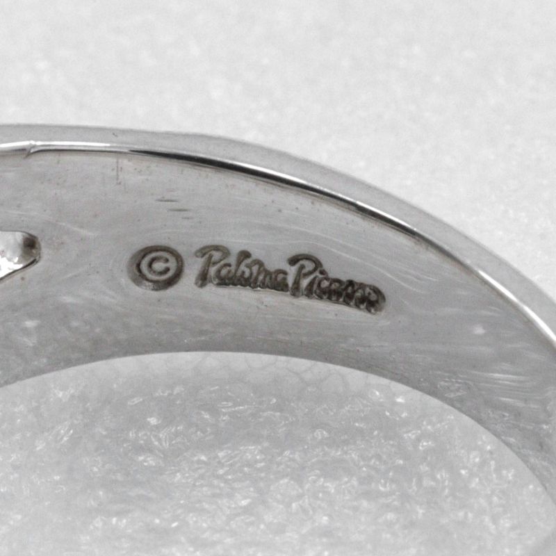 Tiffany & Co Triple Rubbing Heart Paloma Picasso Silver 925 Size 11.5 Ladies