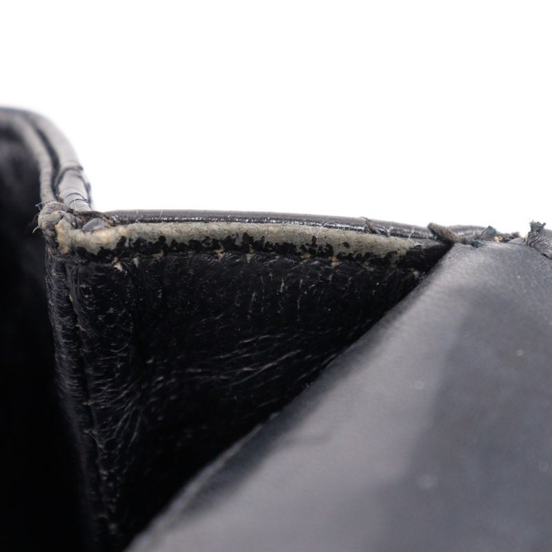 Chanel Chain Shoulder Matelasse Chain With Coco Mark Enamel Black Ladies