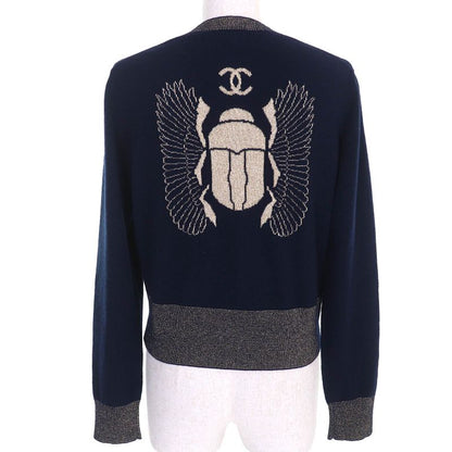 CHANEL P61656k47200 Cashmere Polyester Coco Mark Scarab Button Back Embroidered