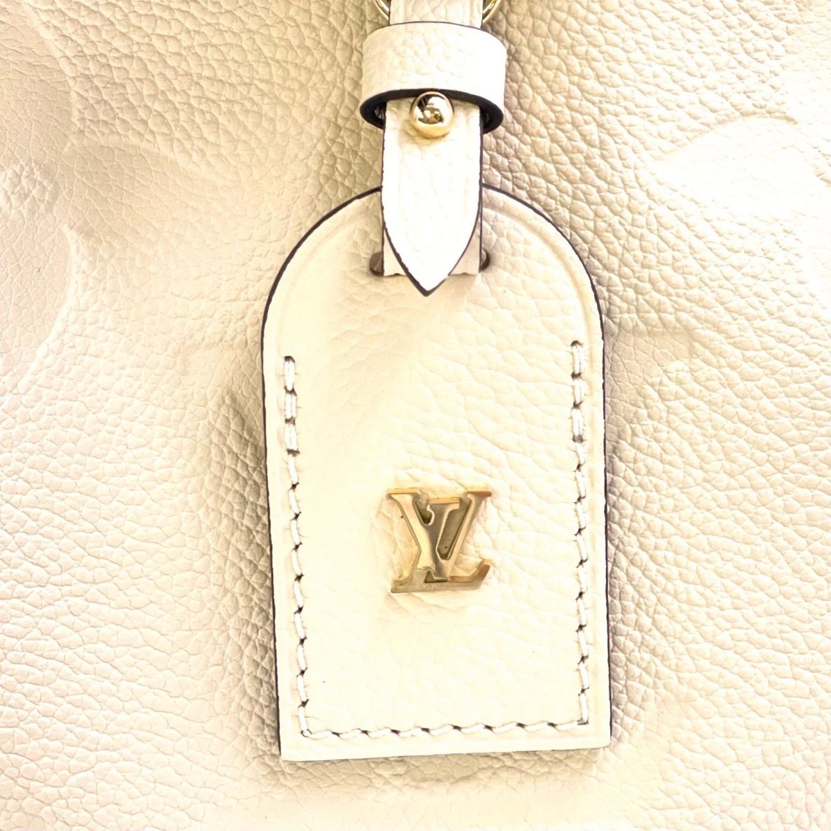 Louis Vuitton Carriage PM Monogram Empreinte Leather Off White Shoulder Bag Gold — view 14