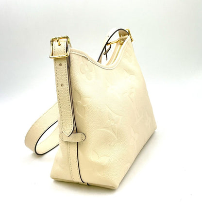 Louis Vuitton Carriage PM Monogram Empreinte Leather Off White Shoulder Bag Gold — view 2