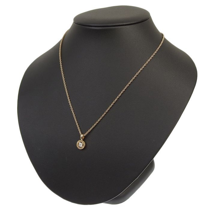 Bvlgari 1P Diamond Necklace 18K Pink Gold 750 Pink Gold With Diamonds 38.5cm