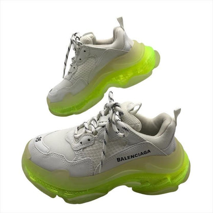 Balenciaga Triple S Clear Sole Sneakers White Green Shoes