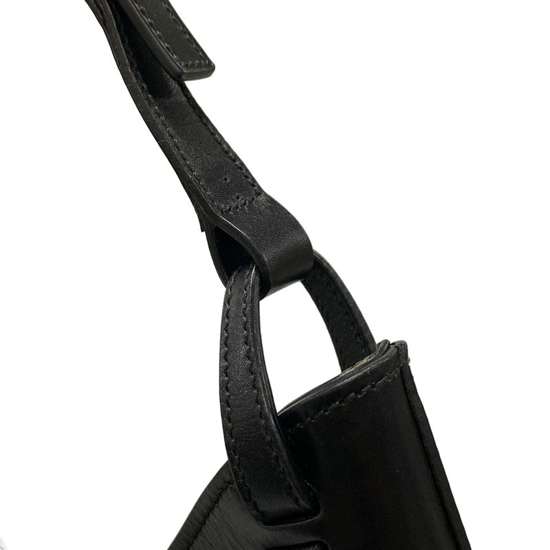 Gucci Shoulder Bag GG Pattern 106250 Black Leather