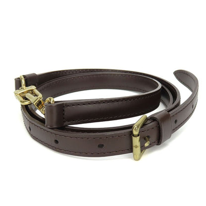 Louis Vuitton Shoulder Strap Leather Brown Gold Hardware For Damier Accessories