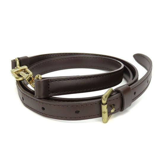 Louis Vuitton Shoulder Strap Leather Brown Gold Hardware For Damier Accessories