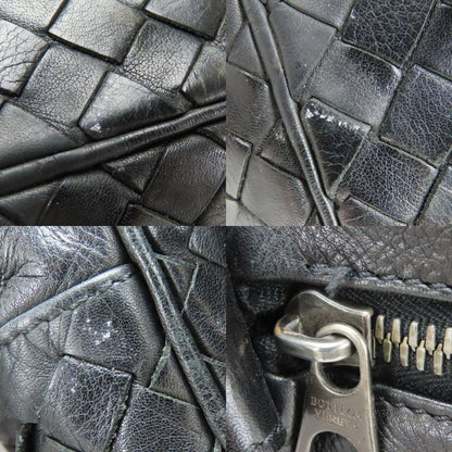 Bottega Veneta Shoulder Bag 113092 Intrecciato Leather Black Crossbody Braided