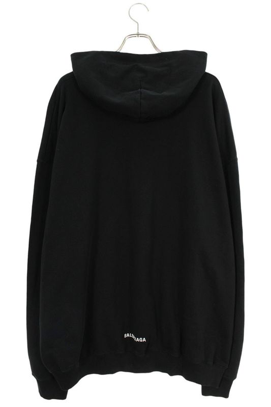 Balenciaga 620973 Tnvb1 Back Logo Embroidery Oversized Pullover Hoodie Men's M