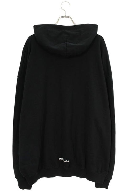 Balenciaga 620973 Tnvb1 Back Logo Embroidery Oversized Pullover Hoodie Men's M