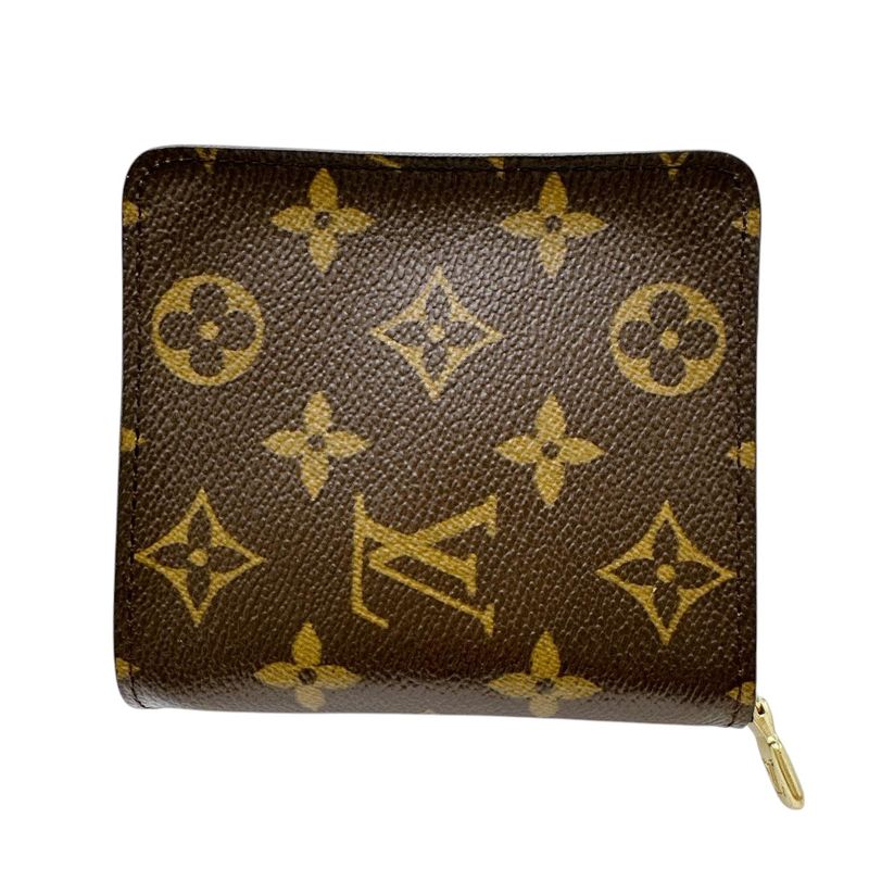 Louis Vuitton M61667 Monogram Compact Zipped Wallet With Zipper Pocket For