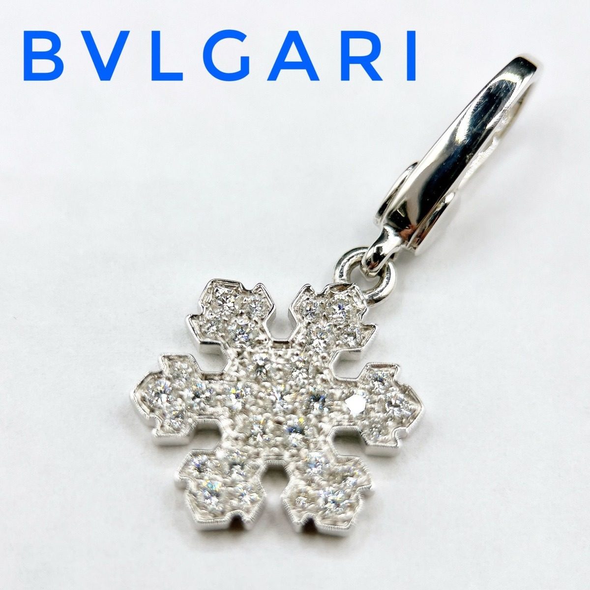 Bvlgari Snowflake White Gold Pendant Top