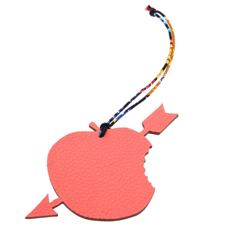 Hermes Petite Ash Heart Transperse Togo Vaux Epson Pink Bag Charm 0643 Hermes