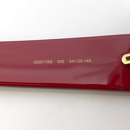 Gucci Sunglasses In Red Interlocking Gg0178s Excellent Condition