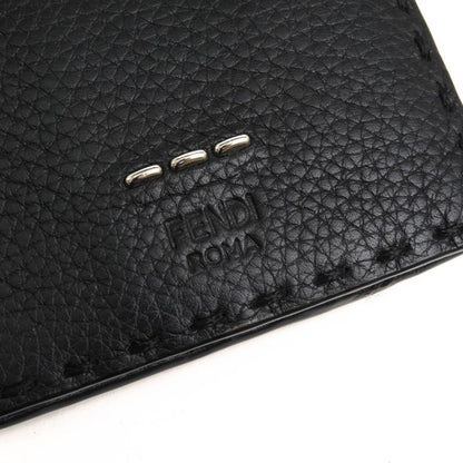 Fendi Wallet Men Wallet Leather Genuine Black 7m0194 O7n Fogxn Coin Wallet