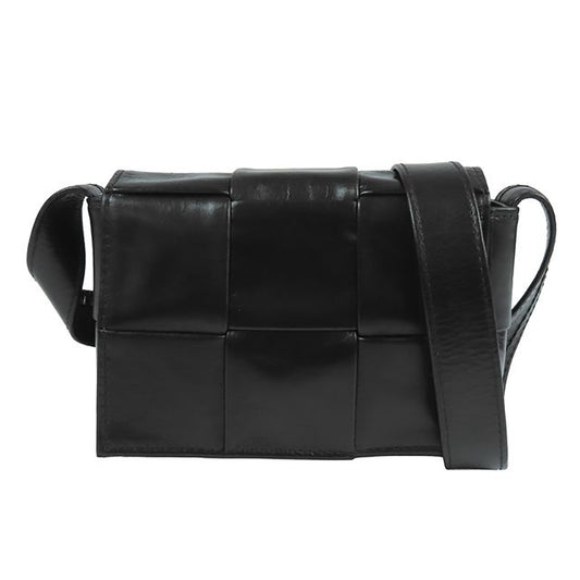 Bottega Veneta Candy Cassette Vcq 72 Black Leather Shoulder Bag
