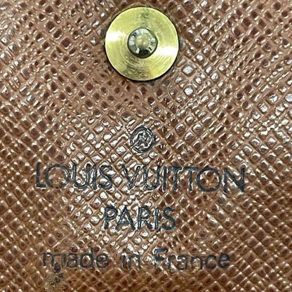 Louis Vuitton Monogram Porte Monet Pla Coin Case M61930 Brown Made In France