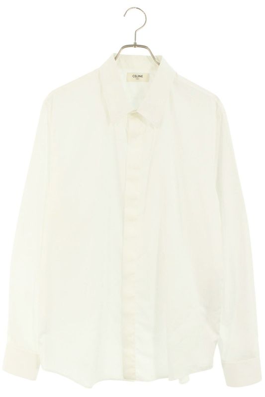 Celine 2c32c091f Triomphe Embroidered Long-sleeved Shirt With Embroidery Men's