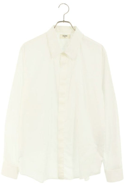 Celine 2c32c091f Triomphe Embroidered Long-sleeved Shirt With Embroidery Men's