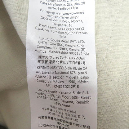 Gucci 2022 720965 100% Cotton Horsebit Embroidered Slacks Work Pants Chino