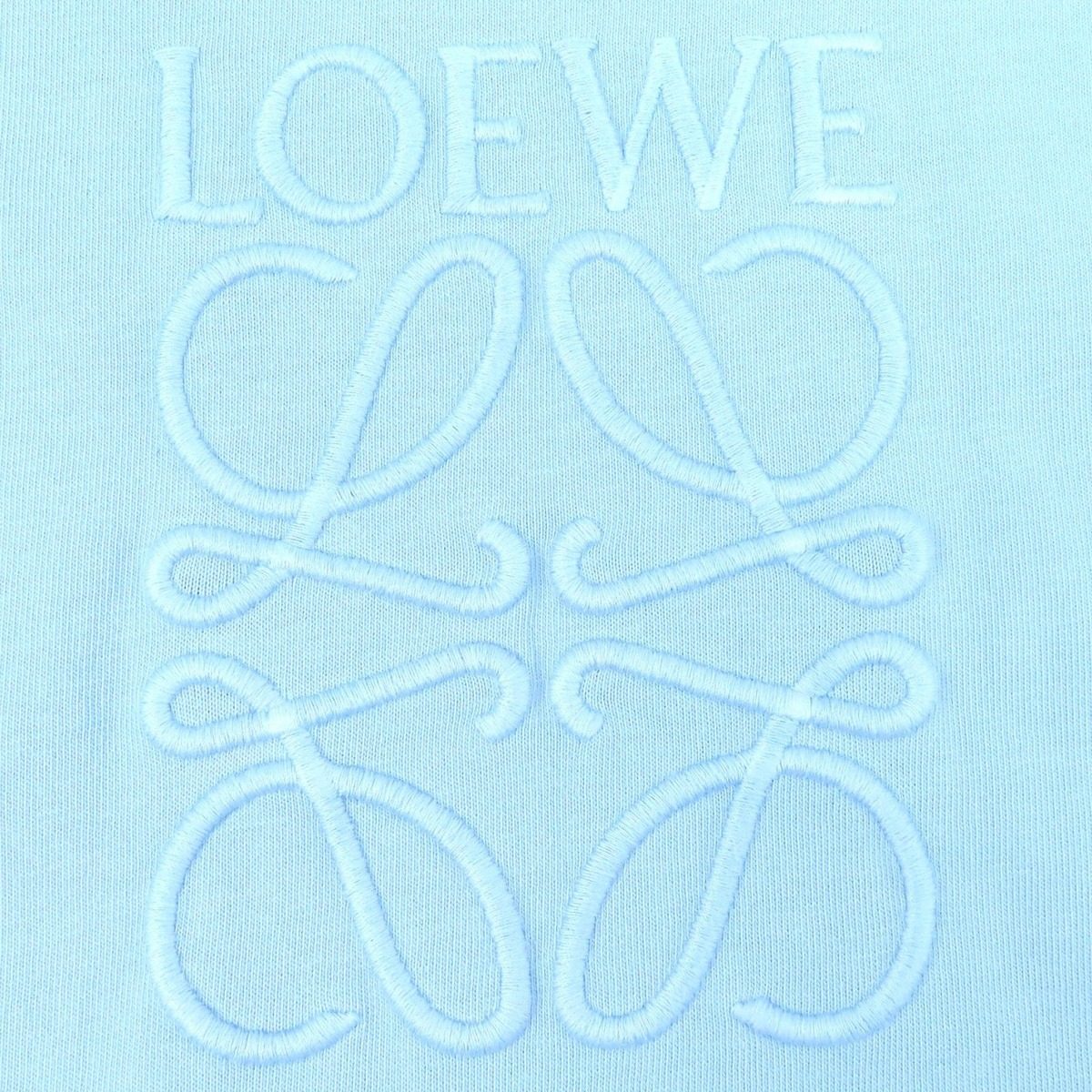 Loewe Cotton Logo Anag Lambskin Letter Embroidery Crew Neck Short Sleeve — view 4