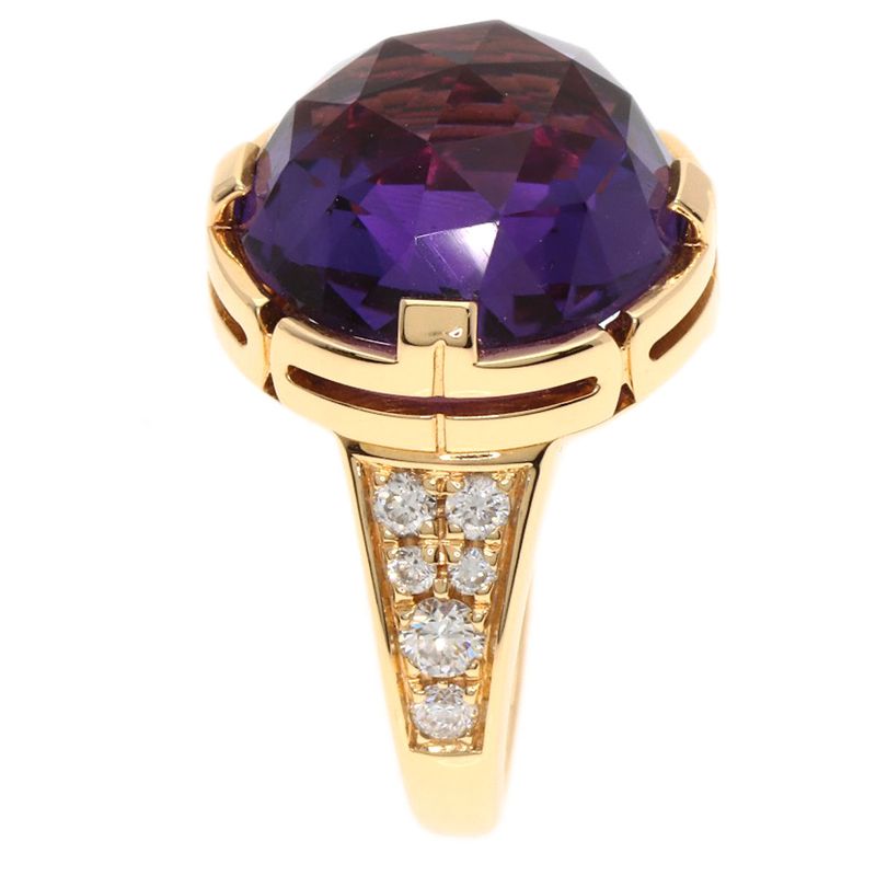 Bvlgari Bulgari Parentesi Cocktail Amethyst Diamond Ring And Ring 18K Pink Gold