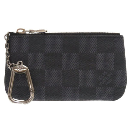 Louis Vuitton Pochette Cles Damier Graphite Black Coin Case 1091