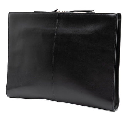 Balenciaga Logo Clutch Bag Second Bag Black Leather Women Balenciaga