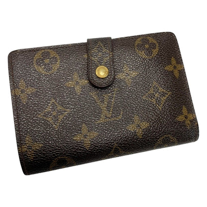 Louis Vuitton Nogram Portefeuille Viennois M61674 Brown Bifold Wallet Leather