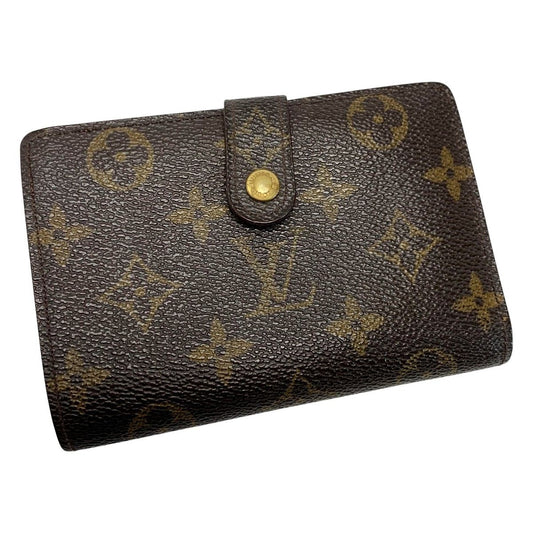 Louis Vuitton Nogram Portefeuille Viennois M61674 Brown Bifold Wallet Leather