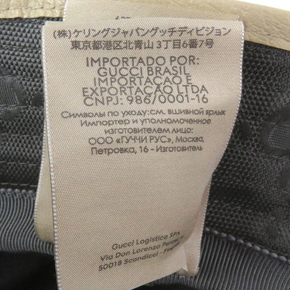 Gucci 627115 Off The Grid GG Logo Leather Piping Bucket Hat Gray S/57cm