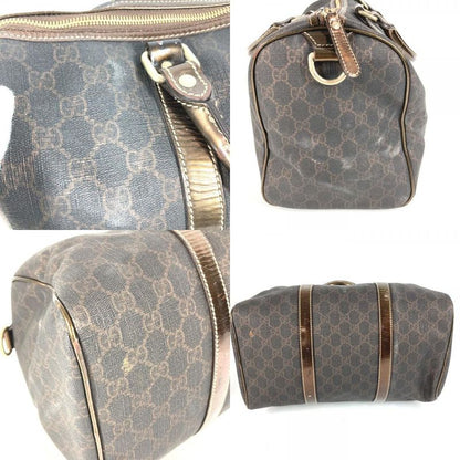 Gucci Handbag GG Plus Logo 193603 Pvc/leather Brown