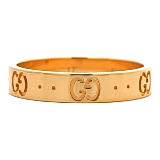 Gucci Icon Logo Ring 18k Yellow Gold . Polished